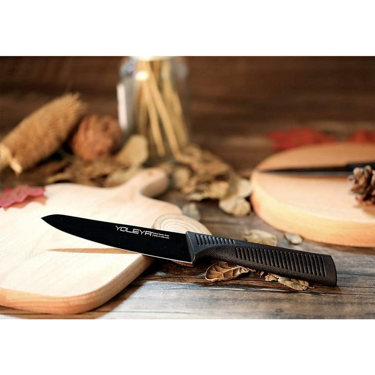 HAUSHOF Kitchen Knife Set 5Piece Rainbow Knife Sets Premium Steel