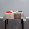 thumbnail image 2 of Square/Round Table Cloths 60x60inch,Red Abstract Oil Painting Art Party Tablecloth Cotton Linens Table Covers for Kitchen Dinning Wedding Decoration,Stain/Wrinkle Resistant,Geometric Texture, 2 of 6