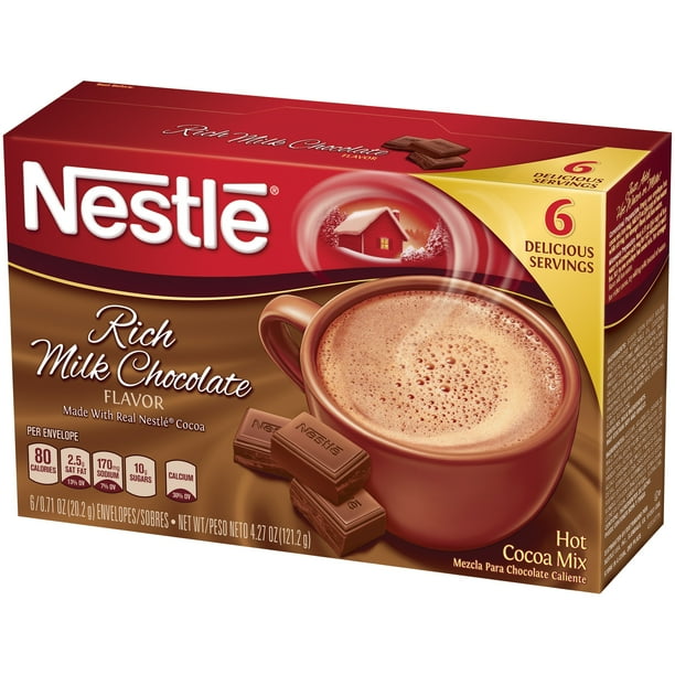 Nestle Hot Cocoa Mix Rich Milk Chocolate Flavor 4.27 oz Box 12 count
