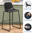 thumbnail image 5 of 30" Upholstered Bar Stools with Backs, Black, Set of 2, 5 of 5