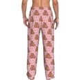 thumbnail image 3 of Daiia Heart Capybara Men's Sleep Pant with Pockets and Drawstring,Pajama Pants-Large, 3 of 9