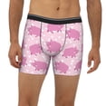 thumbnail image 2 of Men'S Boxer Briefs, Rose Pink Cute Pig Love Soft And Breathable Mens Underwear Boxer Briefs With Widen Waist, 2 of 2