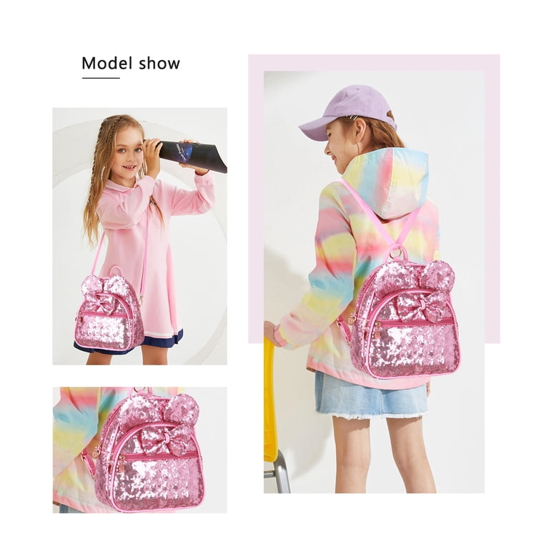 Sequin Mini Backpack Chic Cosplay Daypack Faux Leather Unisex Casual KL928 Women main image 2