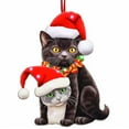 thumbnail image 3 of Guozer Christmas Tree Cats Pendant 2D Acrylic Christmas Hanging Decoration Funny Christmas Cats Ornament Christmas Pendant Decoration Christmas Tree Jewelry, 3 of 3