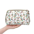thumbnail image 4 of Easygdp Pretty Floral With Leaves Leather Makeup Bag Zipper Pouch Travel Cosmetic Organizer for Women and Girls, Make up Bag with Zipper, 4 of 8