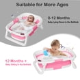 thumbnail image 3 of TUMAJUP Collapsible Baby Bathtub for Infants and Toddlers with Bath Net and Thermometer-Hot Pink, 3 of 6