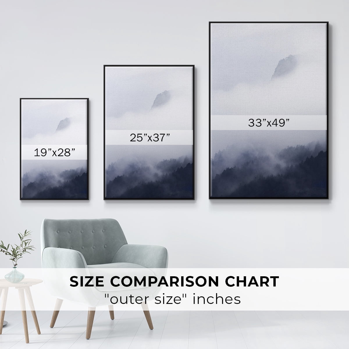 Above the Clouds Framed Premium Gallery Wrapped Canvas - Ready to Hang