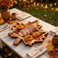 thumbnail image 4 of Fiaya Women Square Wood Tray, 11 Inch Serving Platter for Steak & Fruit, Thanksgiving Table Decor, Rustic Kitchen Counter Organizer, Brown, 4 of 6