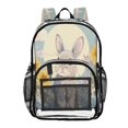 thumbnail image 4 of Iauyy Clear Backpack Heavy Duty PVC Transparent Backpack for College Workplace, Cute Cartoon Rabbit, 4 of 8