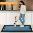 thumbnail image 5 of Light Blue & Navy 24" x 70" Non-Slip Machine Washable Kitchen Runner Rugs - Absorbent Comfort Standing Mats for Sink, Laundry and Hallway, Rolled Packaging, 5 of 14