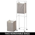 thumbnail image 4 of mDesign Vertical Portable Laundry Hamper Basket - Metal Frame - Taupe/White, 4 of 6