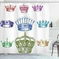thumbnail image 1 of Ambesonne Queen Shower Curtain, Old Antique Crown Set, 69"Wx70"L, Multicolor, 1 of 3