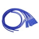 thumbnail image 4 of Juego de cables de encendido de bujía de 8,5 mm y 180°, cables de bujía con tapa a prueba de polvo, repuesto para modelos Chevy de 8 cilindros, color azul Jadeshay A, 4 of 8