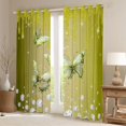 thumbnail image 2 of Castle Fairy Yellow Floral Butterflies Blackout Curtains Set of 2 (52x84 Each) for Kids Children Teens,Dreamy Princess Window Curtains,Crystal Bling Glitter Splash Curtains and Drapes, 2 of 6