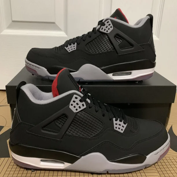 Ni - ke Ni - ke Air Jordan 4 Golf “Bred” Black Fire Red Cement Grey Sz 11.5 CU9981-002