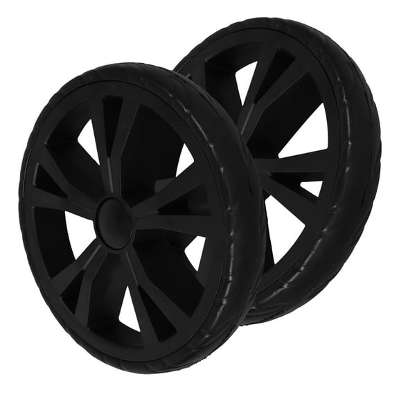 Beaupretty 2Pack Shopping Cart Wheel Wheels Black Plastic High Load Capacity for Moving Goods