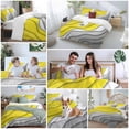 thumbnail image 5 of 3 Piece Yellow Grey Ombre Duvet Cover Set California King,Microfiber Comforter/Quilt Cover with Corner Ties and 2 Pillowcases,Modern Geometric Abstract Aesthetics Cream Bedding with Zipper Closure, 5 of 8