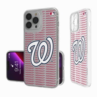 Washington Nationals Text Backdrop Clear iPhone Case