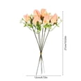 thumbnail image 3 of Ramo de rosas artificiales con tallos florales realistas para decoración de bodas en el hogar | Rosas de plástico sintético con tallos flexibles, 3 of 6