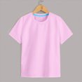 thumbnail image 2 of NOLDARES Girls/Kids/Toddlers Crew Neck Cotton T-Shirts Short Sleeve Summer Basic Tops(Pink,5-6 Years), 2 of 4