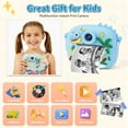 thumbnail image 2 of PayUSD Kids Camera Selfie Video Instant Print Birthday Gifts for Christmas Girls Boys Age 3-12 1080P Digital Photos Portable Toddler Toys for 4 5 6 7 8 9 10 Year Old with 32GB SD Card Dinosaur Blue, 2 of 7