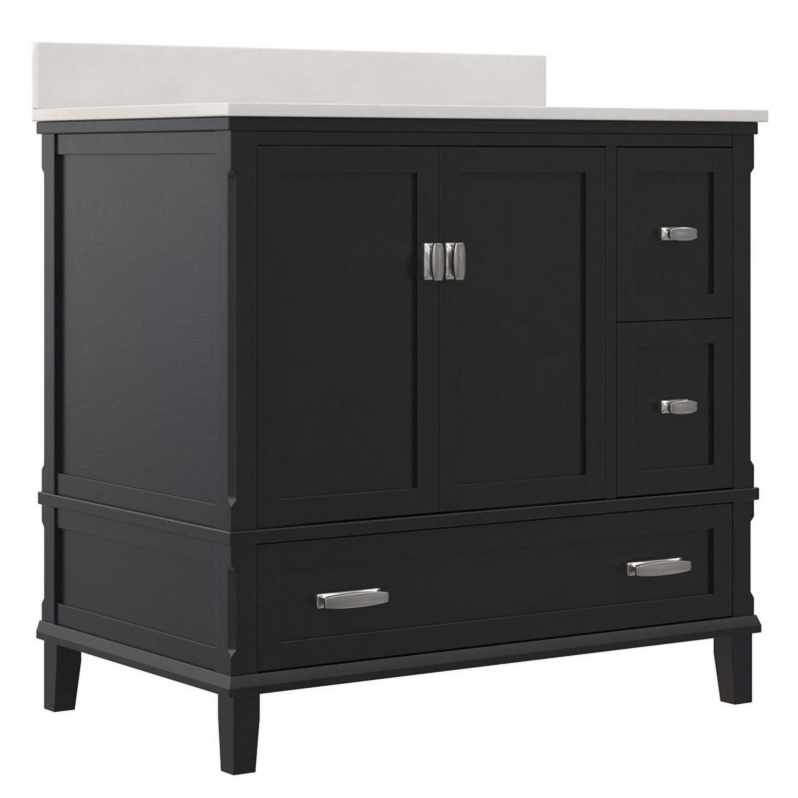 DHP Otum 36 Inch Bathroom Vanity with Sink, Black