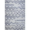 thumbnail image 1 of Ladole Rugs Tapis de Treillis Contemporain Durable Fabriqué à la Machine en Ivoire-Bleu Marine, 1 of 4