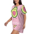 thumbnail image 5 of Sigee Cute Avocado for Sleepwear Casual Pjs with Pockets Women's Pajamas Sets Shorts 2 Piece Short Sleeve Lounge Sets X-Large, 5 of 9