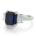 thumbnail image 3 of HeartsAndYou 3ct Natural Blue Sapphire & Diamond Ring Trilogy 100% REAL 14k SOLID White Gold, 3 of 9