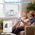 thumbnail image 3 of BEYOND BREEZE Window Fan Reversible Airflow, 9" Dual Window Fan with 3-Speed 3 Modes (Cool, Circulate, Exhaust), Remote Control T, 3 of 8