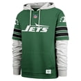 thumbnail image 2 of Men's '47 Kelly Green New York Jets  Throwback Double Header Blitz Cornerback Hoodie, 2 of 3