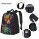thumbnail image 3 of Disketp Whimsical Dragon Color Cool Mochila Estampada de Gran Capacidad con Lonchera y Estuche, Set de 3 Piezas para Estudiantes, 3 of 7