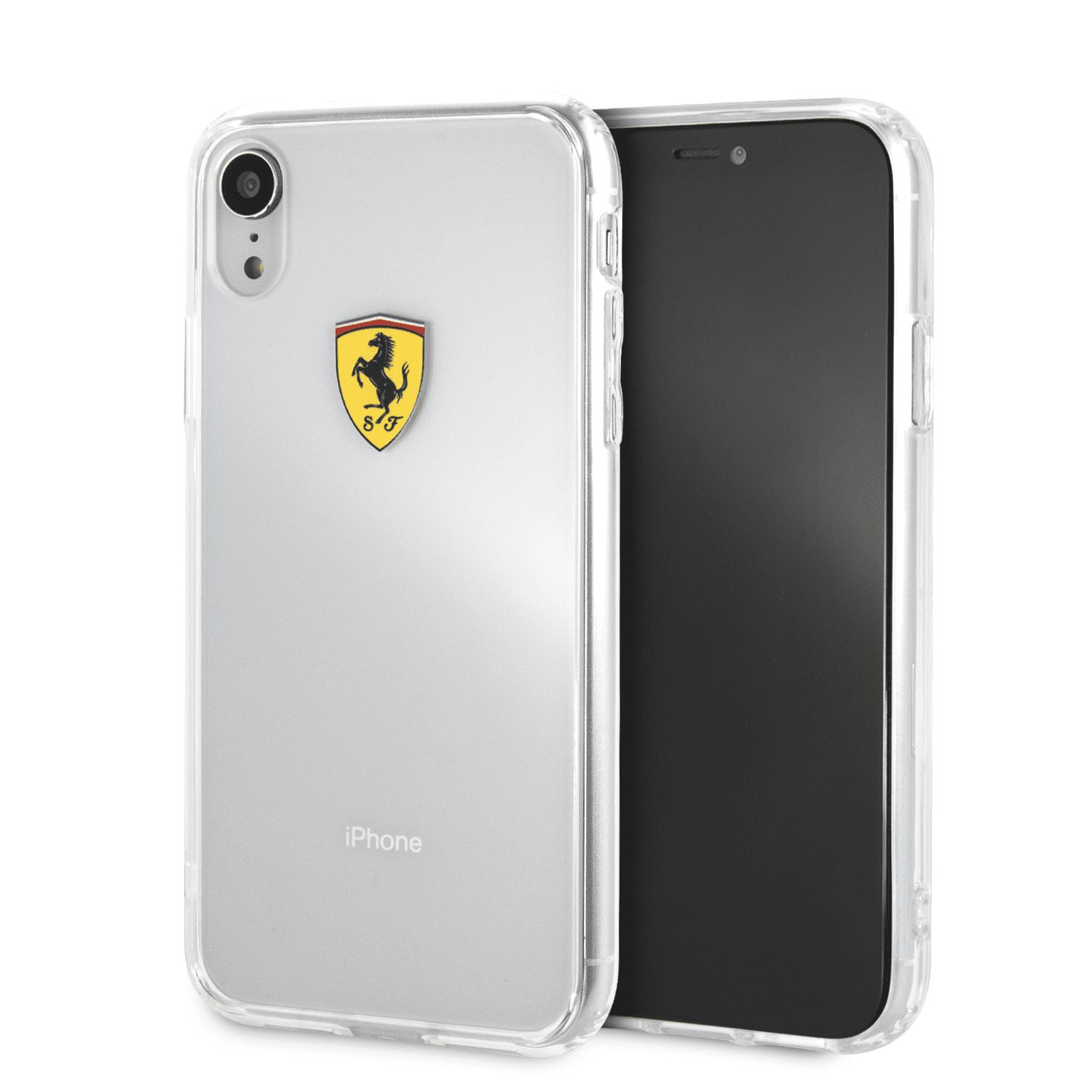 Ferrari Clear Case for iPhone XR On Track Collection TPU/PC Clear Shock