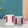 thumbnail image 7 of Coolnut 2 PCS 400ML Ceramic Coffee Mugs for Men Women, Red and White Stripes Great Cup for Cocoa, Tea, Office, Home, Engagement Gifts, 7 of 7