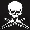 thumbnail image 3 of CafePress - Skull With Trombones T Shirt - Men's Classic Graphic Cotton T-Shirt, 3 of 4