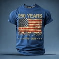 thumbnail image 2 of Sjldqy Mens 4th Of July Shirt Quick Dry Comfy Vintage American Flag Letter Print Graphic Tee Short Sleeve Crew Neck Anniversary Summer Patriotic Top For Men Size Xl Blue, 2 of 3