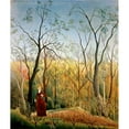 thumbnail image 3 of Rousseau, Henri 12x14 Black Modern Framed Museum Art Print Titled - A Stroll in the Woods, 3 of 5