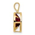 thumbnail image 2 of 14K Yellow Gold 8x6mm Oval Garnet Bezel Pendant, 2 of 7