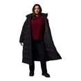 thumbnail image 4 of Columbia Women's Amaze Puff Long Hooded Down Jacket, 650 Fill Power, Omni-Shield Water Repellent, Black, X-Large, 213489, 4 of 6