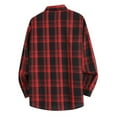 thumbnail image 4 of Fznquz Men's Big and Tall Button Up Shirt Plaid Flannel Red Shirts Pocket Button Down Long Sleeve Men Clothes, 4 of 8