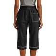 thumbnail image 2 of LEKODE Capri Pants Breathable Pants Women Running Pants Women Fashion Pants for Women Comfy Pants Women Sweatpants Women Golf Pants Travel Pants Women Black L, 2 of 7