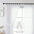 thumbnail image 2 of OVZME Crushed White Sheer Curtains 108inches Long 2 Panels,Extra Wide Light Filtering Pinch Pleated Sheer Drapes for Living Room, Bedroom,60"Wx108"L White, 2 of 8