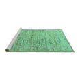 thumbnail image 2 of Ahgly Company Machine Washable Indoor Rectangle Oriental Turquoise Blue Modern Area Rugs, 5' x 7', 2 of 4