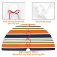 thumbnail image 4 of Lsque Colorful Pastel Stripes Print Christmas Tree Skirt, Tree Skirt with Ties or Velcro, Perfect for Holiday Decorations, Halloween, and New Year-36", 4 of 7