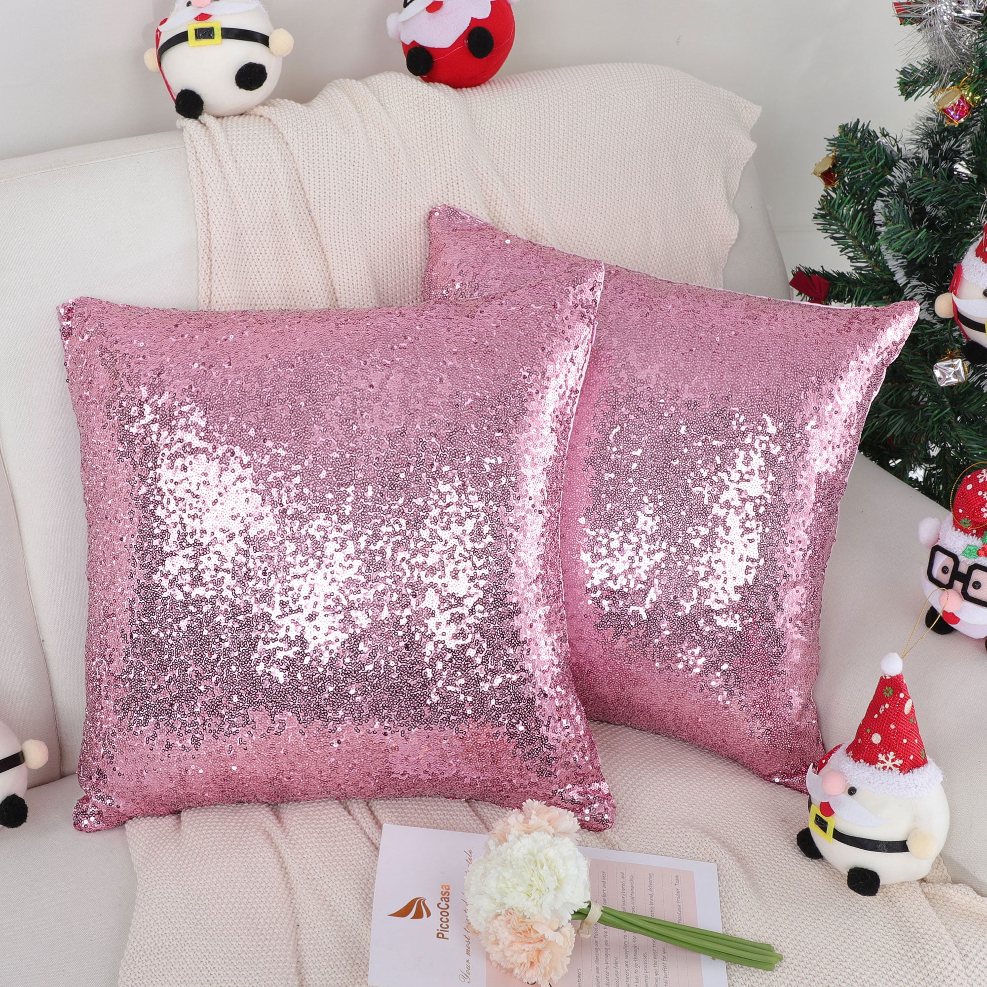 15.7" Glitter Sequin Pillow Cover Waist Throw Sofa Cushion Case Home Decoration 15.7" Glitter Sequin Pillow Cover Waist Throw Sofa Cushion Case Home Decoration