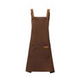 thumbnail image 1 of CSChome Chef Apron Adjustable Waterproof Kitchen Apron – Solid Color Large Coverage Protective Canvas with Pockets, 1 of 7