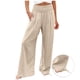 thumbnail image 1 of ICHUANYI Clearance Women's Loose Wide Leg Pants High Waist Straight Pants Casual Pants(Beige, XXL) ICHUANYI WER2023080706188, 1 of 8