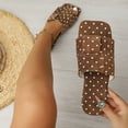 thumbnail image 2 of Agkizg Womens Indoor Outdoor Slides, Beach Walking Sandals, Print Squares Toe Flat Slide Sandals Casual Indoor Outdoor Daily Comfortable Slippers, 2 of 7