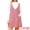 Pink, variant on DARING DIVA Women's Corduroy Deep V Neck Casual Mini Pinafore Dresses XS Brown