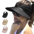 thumbnail image 2 of TELOLY Womens Hats Ponytail Hole Sun Hats for Women Extra Wide Brim Beach Hats for Women,Black, 2 of 2